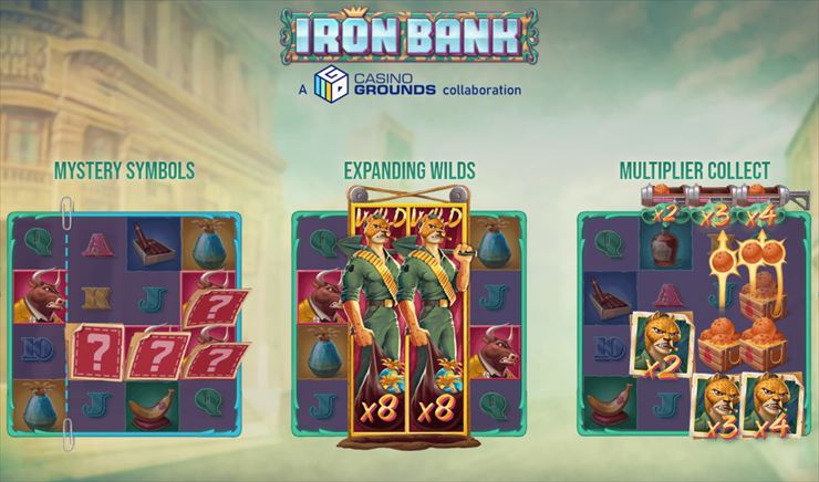 オンラインスロット「Iron Bank」の特徴とは？ゲームの内容やルール、遊び方を図解しますのサムネイル